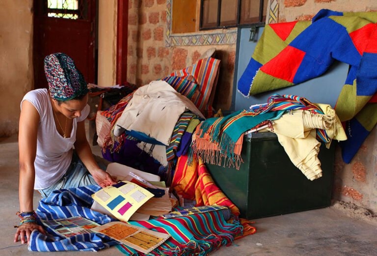 Designer Stella-Jean in Burkina-Faso for product development research